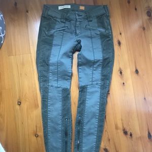 Anthro army green pilcro pants